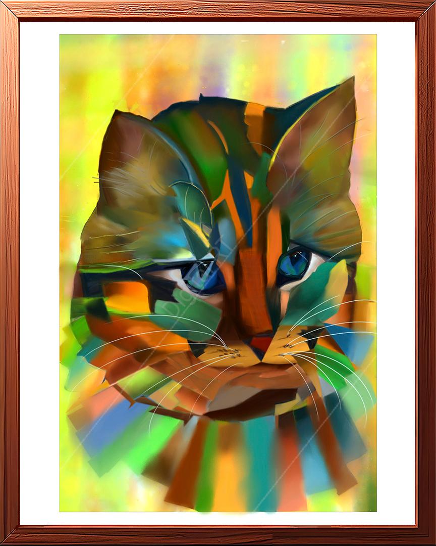 abstract cat painting