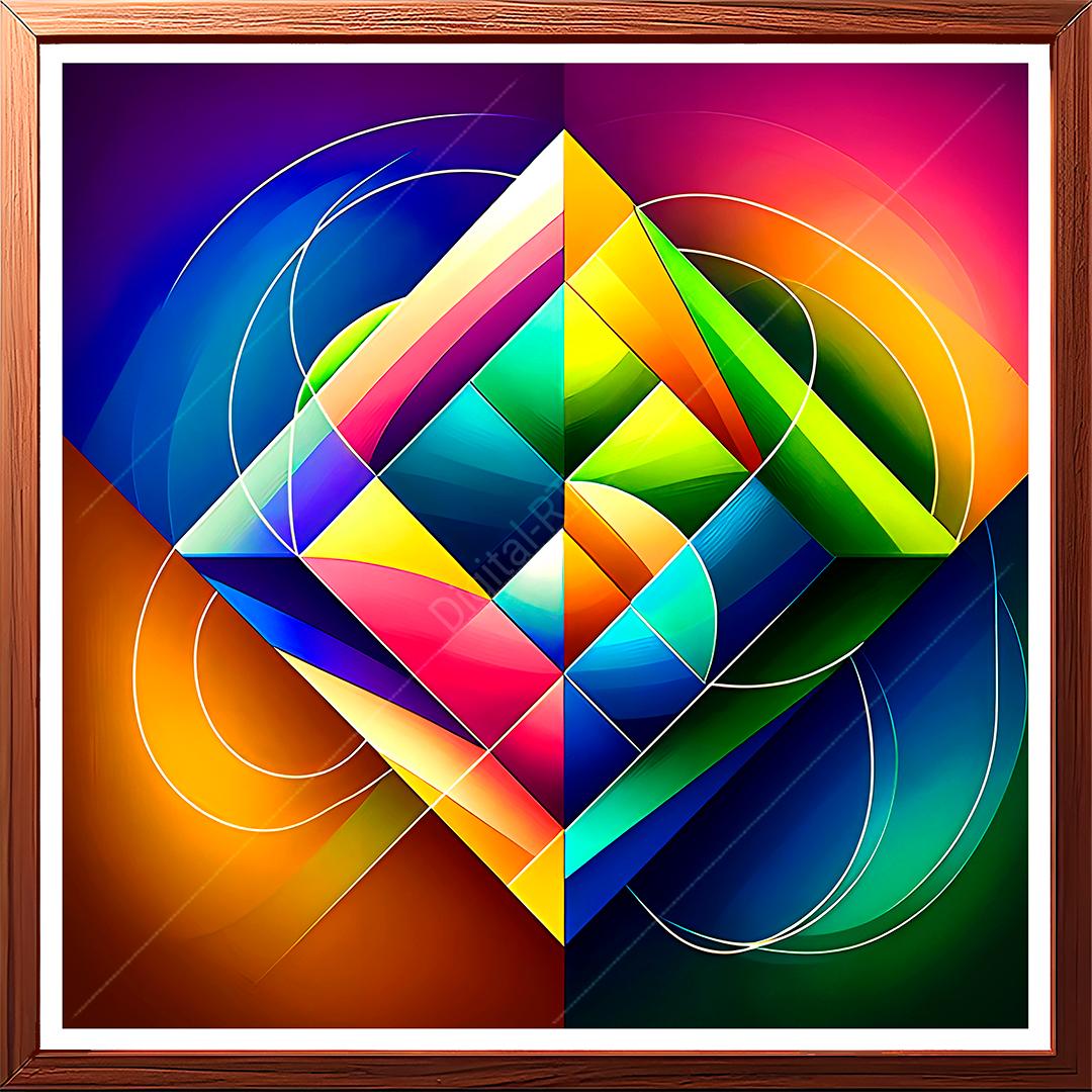 This painting radiates positive energy and captivates with its eye-catching artistry.