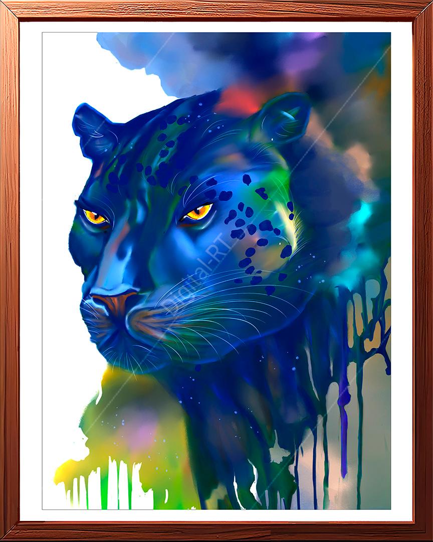 black panther painting