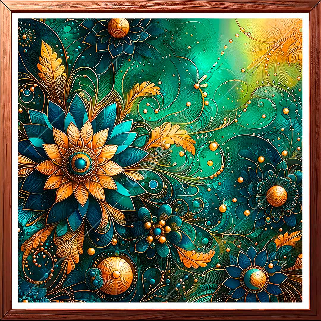 This is a captivating piece of art that blends the beauty of nature with an air of mystique.
