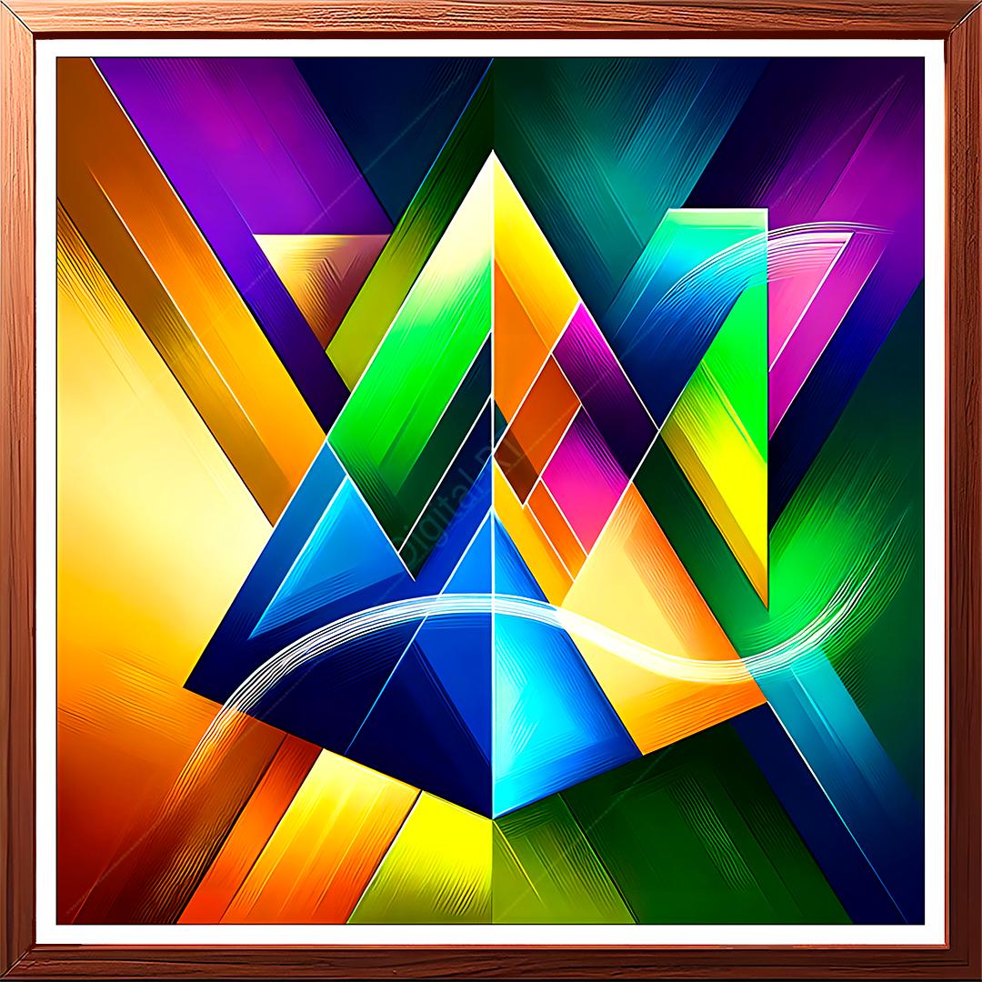 This abstract geometric painting is inspirational.