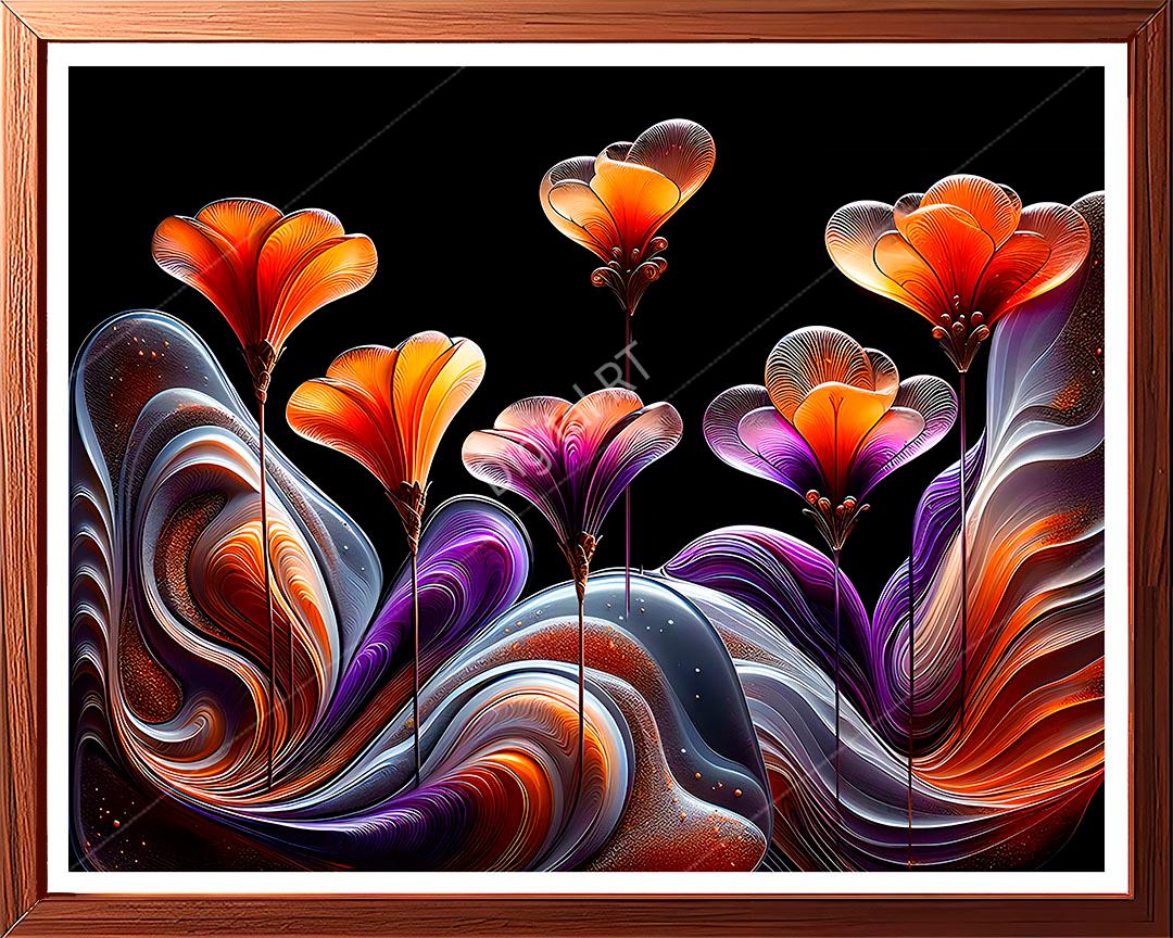 This digital painting akin to a majestic emblem that radiates an ethereal excellence.