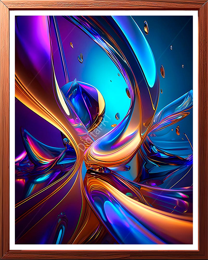 This abstract painting is an exploration of thought and imagination.