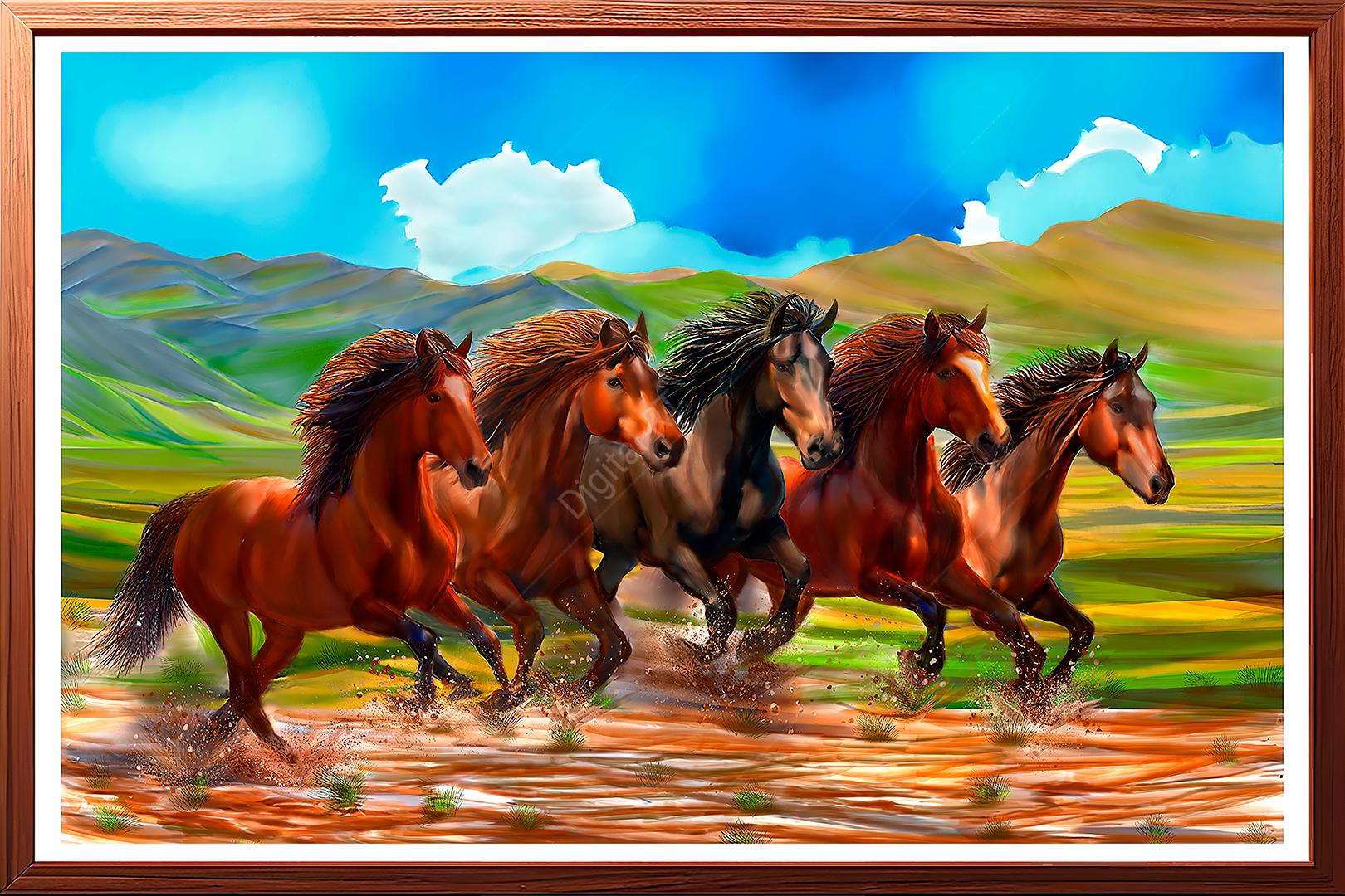 wild horses running
