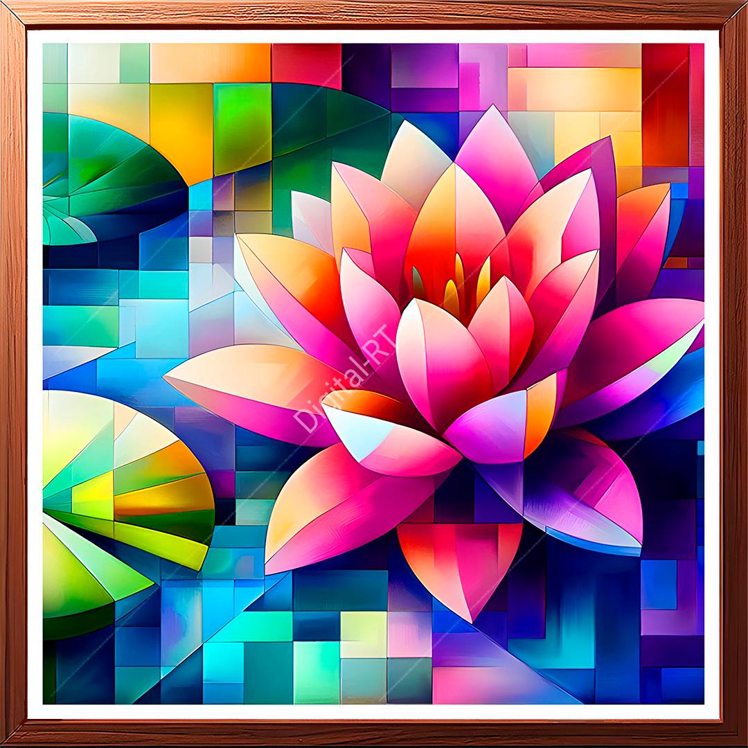 Lotus flower painting