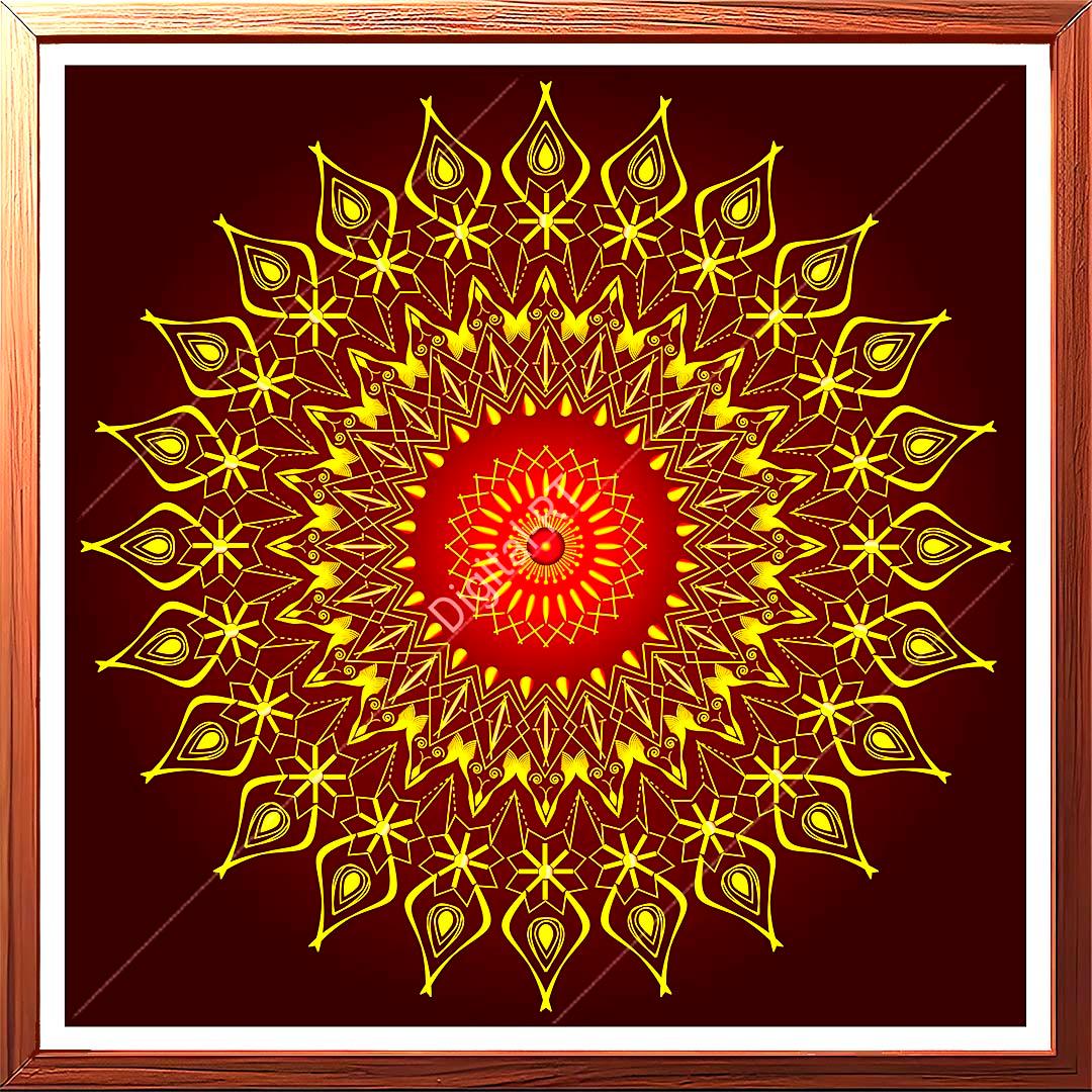 This painting showcases the intricate beauty and spiritual symbolism of Mandala art.