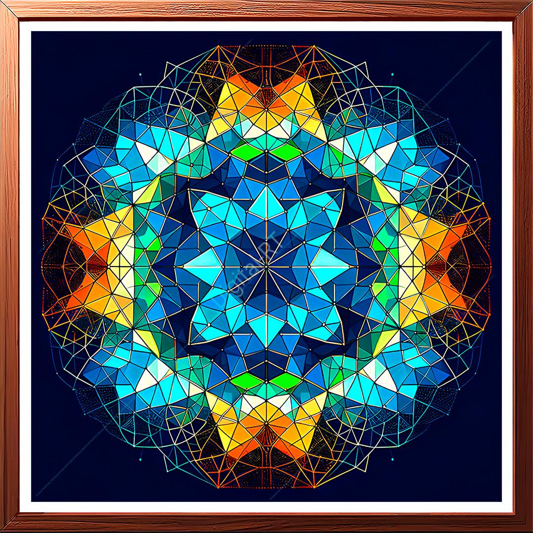 This painting brilliantly exemplifies the harmony found within asymmetry.