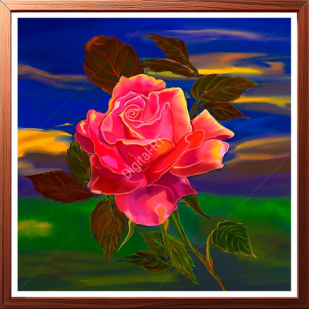 red rose painting