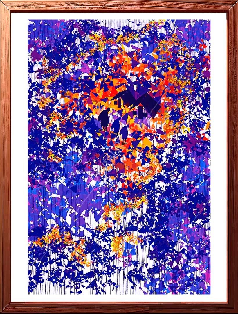 This is a compelling abstract painting that encapsulates the essence of life's challenges and the quest for comfort & stability.