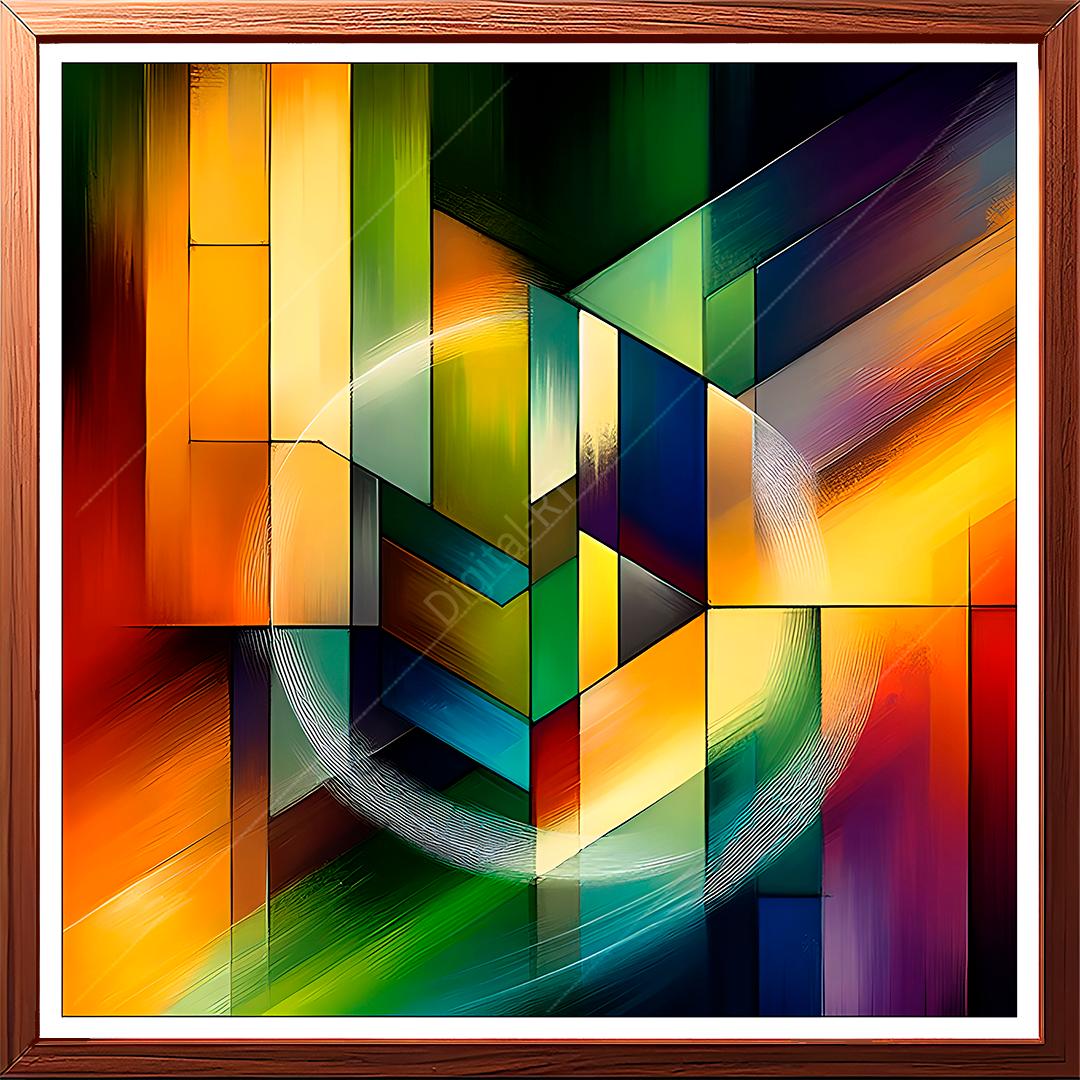 This abstract geometric artwork is designed as a visual decor to assuage your senses, and infuse the space with a touch of mysticism.