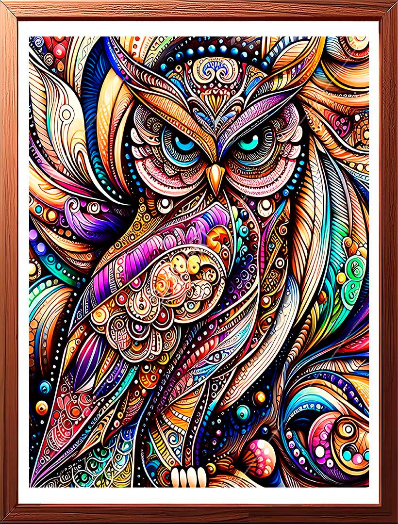 artistic owl painting